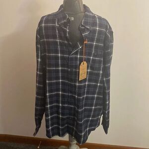 Original Weatherproof Admiral button-down blue, white plaid shirt, size XLarge